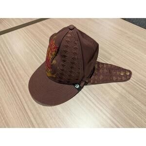 RARE Goorin Bros Embroidered Dragon Cap w Ear Flaps - Size M